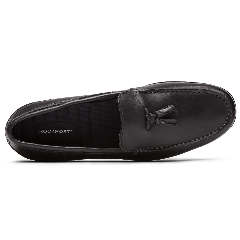 Mocassins Rockport Homem Pretas - Malcom Tassel - 28041NDOM